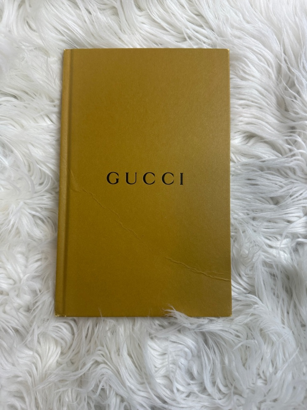 Gucci Hardcover Journal in Mustard Gold